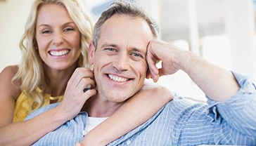 Man and woman with healthy smile