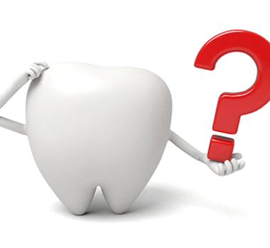 an illustration of a tooth holding a question mark