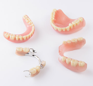 Partial and full dentures prior to placement