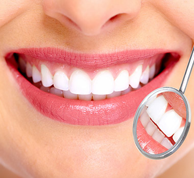 Closeup of healthy teeth and gums