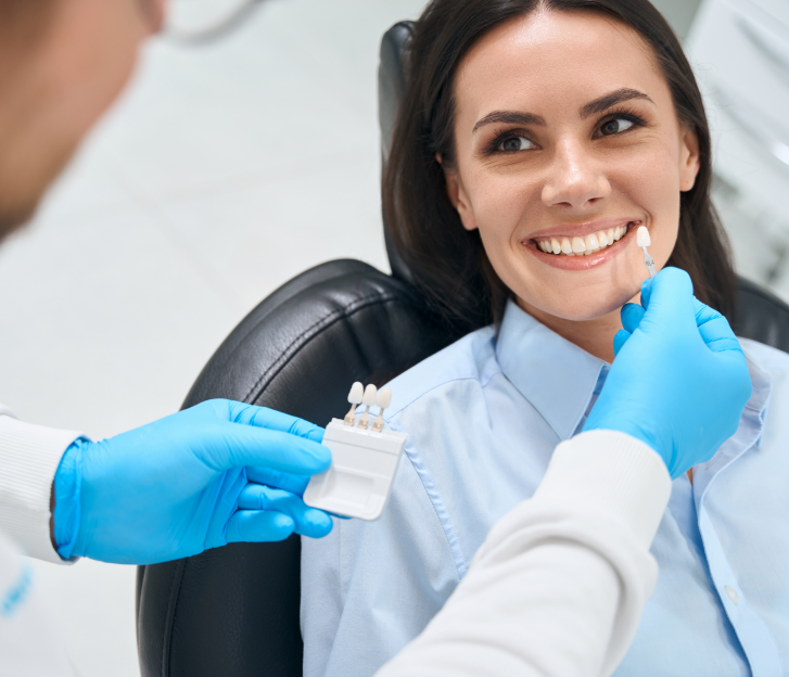 Woman getting veneers